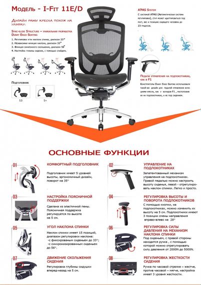 Кресло офисное GT Chair IFIT X black | Зображення 8
