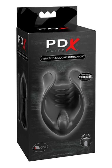 Мастурбатор з віброкулею Pipedream PDX Elite нереалістичний, чорний, 10 см sexstyle | Зображення 3