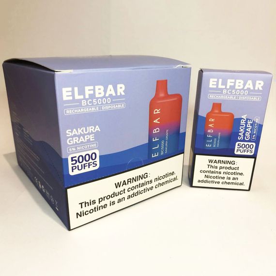 Elf Bar BC5000 смак Сакура Виноград (Sakura Grape) | Зображення 4