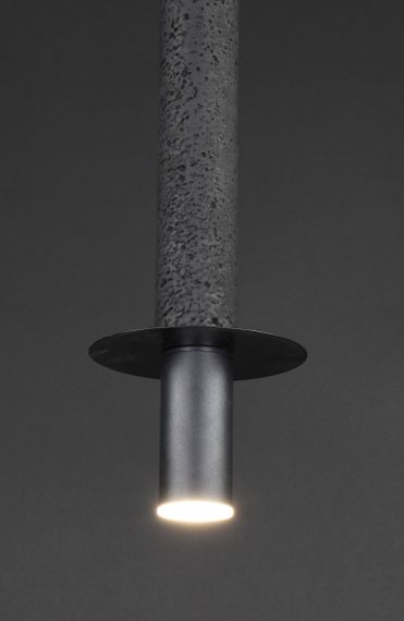 Люстра стельова на 1 лампочку 27680 Чорний 45-170х14х14 см. | Зображення 3