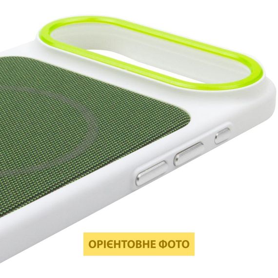 Чохол PC Textile Hybrid with Magnetic Fit для Apple iPhone 17 Air (6.5") White / Green | Зображення 3