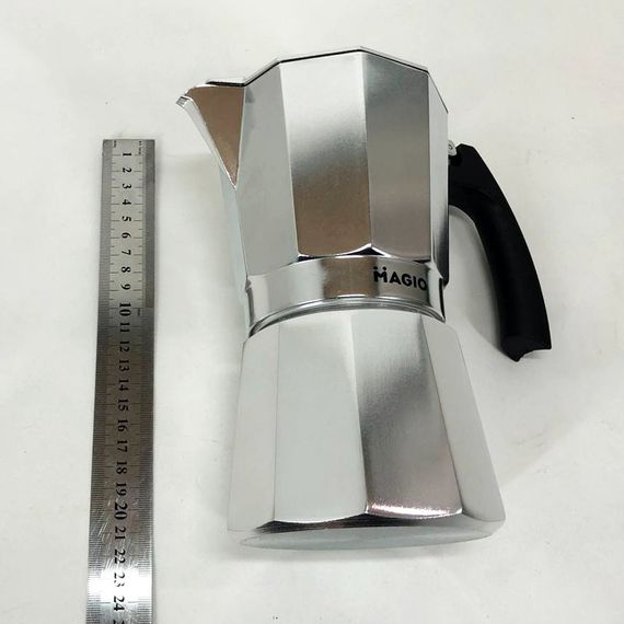 Гейзерная кофеварка Magio MG-1003 450 мл, кофеварка для индукционной плиты, гейзер для кофе | Зображення 3