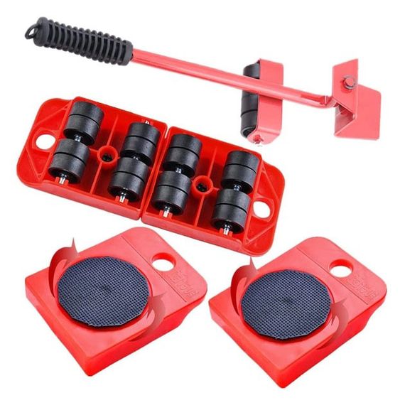 Набір для переміщення меблів та великогабаритних предметів Moving Helpers (червоний, 5 предметів) | Зображення 3