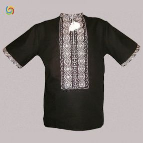 Рубашка Украинская вышиванка 5331 цвет чёрный размер XL/XXL