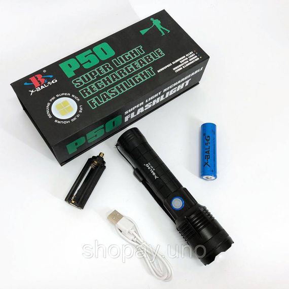 Ліхтарик ручний Bailong X-Balog BL-B99-P50, ліхтар ручний тактичний, водонепроникний ліхтар | Зображення 6