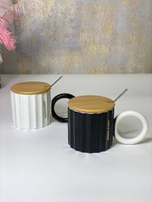 Кружка с крышкой и ложкой Olens Круг друзей 8030-337 320 мл