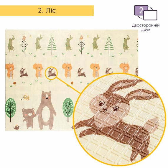 Детский складной развивающий термоковрик 200х150х0.6см "Дорога | Лес" (235) SW-00000155 | Зображення 3
