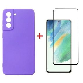 Чехол для мобильного телефона Dengos Kit for Samsung Galaxy S21 FE case + glass (Purple) (DG-KM-40)