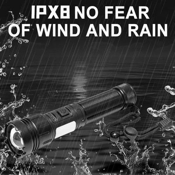 Ліхтар ручний WH01-L2-COB NY-639 power bank | Зображення 1