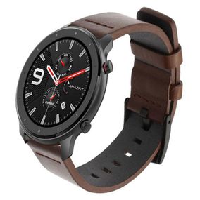 Кожаный ремешок Primo Classic для часов Xiaomi Amazfit GTR 47 mm - Coffee