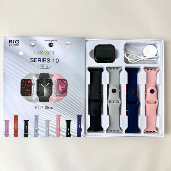 Розумний годинник Smart Watch 10 + 8 ремінців (Сірий) UA | Зображення 7