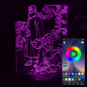 Акриловый светильник-ночник управление с телефона Наруто Итачи Дейра tty-n000820