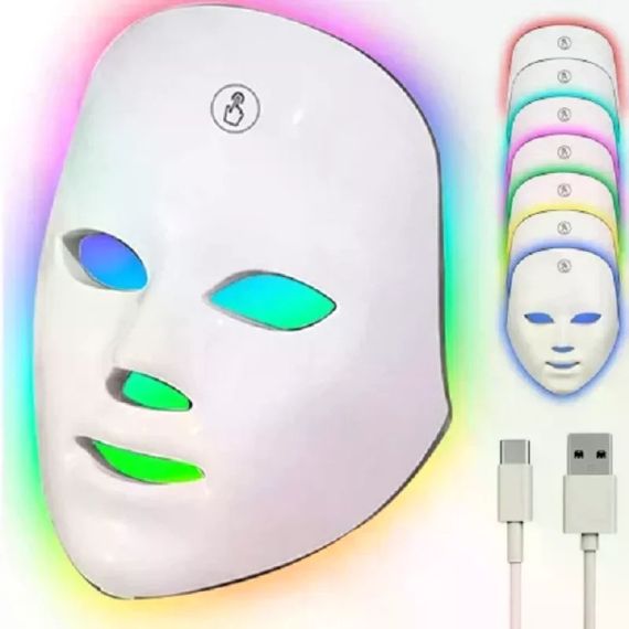 Світлодіодна LED-маска для обличчя 7 в 1 з кольоровою світлотерапією | Зображення 3
