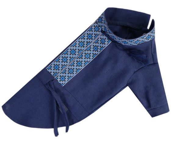 Вишиванка з китицями джинс RUB-56 | Зображення 1