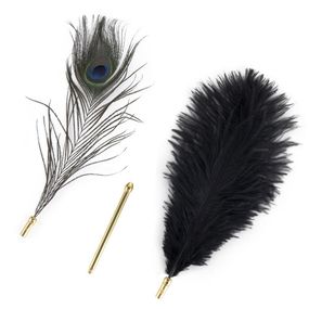 Щекоталка LOCKINK SEVANDA Natural Peacock Flirting Feather Tickler, перо павлина Sex Aura