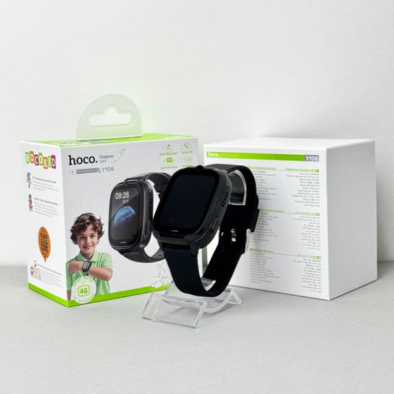 Дитячий годинник Smart Hoco Y106 4G (Чорний)