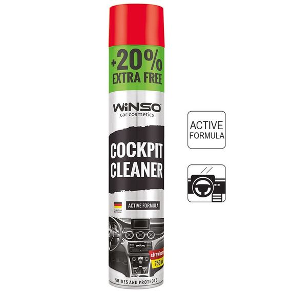 Полироль для приборной панели Winso Cockpit Cleaner Strawberry 750 мл (870560)