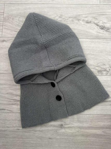 Шапка-капор вязаная One Size 55-58 Молочный (5010) | Зображення 4