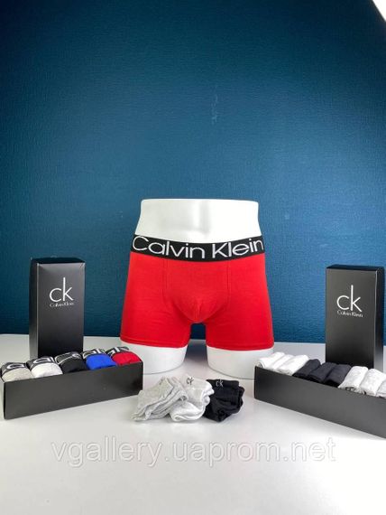 Подарунковий набір чоловічих трусів Calvin Klein Steel в коробці - ціна поштучно  - розмір XL | Зображення 7