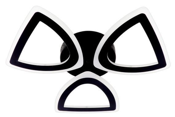 Люстра світлодіодна стельова LED світильник для квартири на стелю лед з пультом 25617 Чорний 8х57х57 см. | Зображення 4