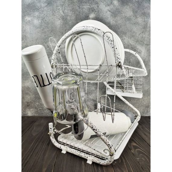 Сушарка настільна 2-х ярусна Edenberg EB-2109M-White 26х41х56 см біла | Зображення 3