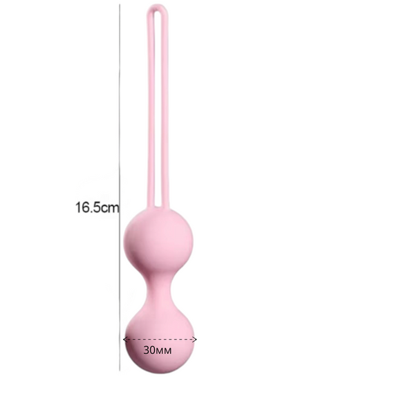 (ПОВРЕЖДЕННАЯ КОРОБКА) Вагинальные шарики "Bolas", пудровый 60г sexstyle | Зображення 3