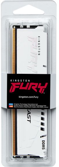 Память ПК Kingston DDR5 16GB 5200 FURY Beast EXPO Белый KF552C36BWE-16 | Зображення 2