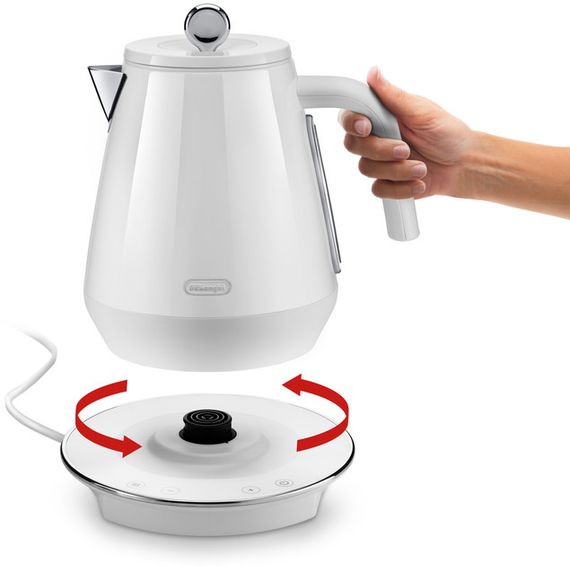 Електрочайник DeLonghi Eclettica SpecialTea KBY 2011 W 1.7 л білий | Зображення 4