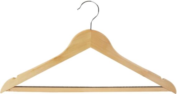 Набір дерев'яних вішалок для одягу Eco Fabric (Еко Фабрик) 44.5 см, 3 шт (EF-03NSQ) | Зображення 4