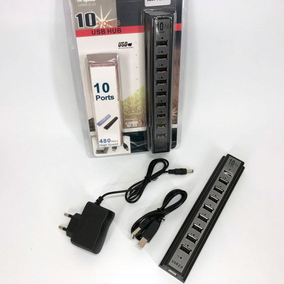 Разветвитель юсб USB HUB 10 портов, Хаб для ноутбука, YK-419 Размножитель usb | Зображення 6