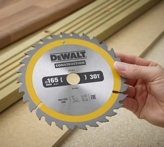 Диск пилковий DeWALT СONSTRUCTION 165 х 20 мм (DT1935) | Зображення 1