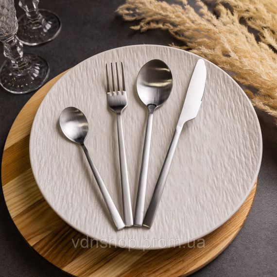 Набір столових приборів на 6 персон 24 предмети столовий набір приборів Сріблястий HP-20-24 | Зображення 2