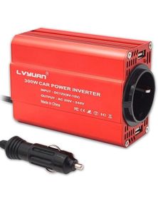 Инвертор автомобильный преобразователь напряжения LVYUAN 300 W + 2 USB порта (к гнезду прикуривателя)