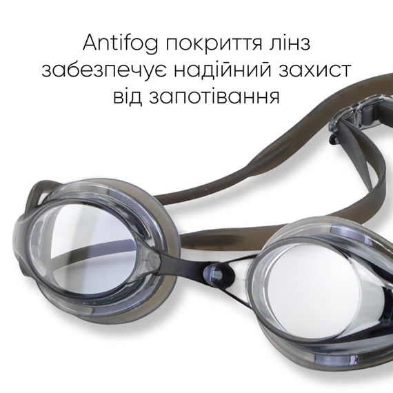 Окуляри для плавання Renvo Mavo Уні Anti-fog Чорний, Сірий OSFM (2SG110-02) | Зображення 3
