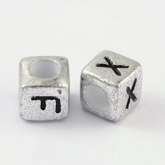 Декоративні намистинки для творчості Алфавіт Кубики Dom Busin УТ000004425 в упаковці 130 шт | Зображення 6