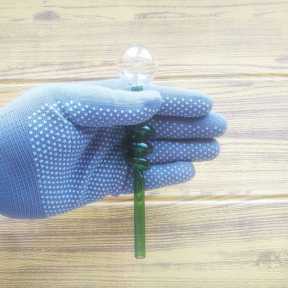 Стеклянная трубка Helix Oil Green | Зображення 2