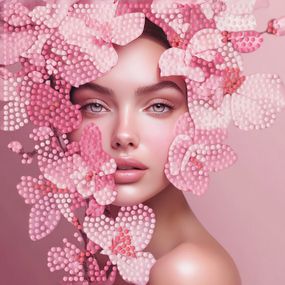 Алмазная мозаика "Нежность" ZAV1818-14, 18х18 см