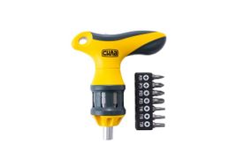 Викрутка T-подібна реверсивна посилена з бітами CrV 16 в 1 СИЛА 3020291