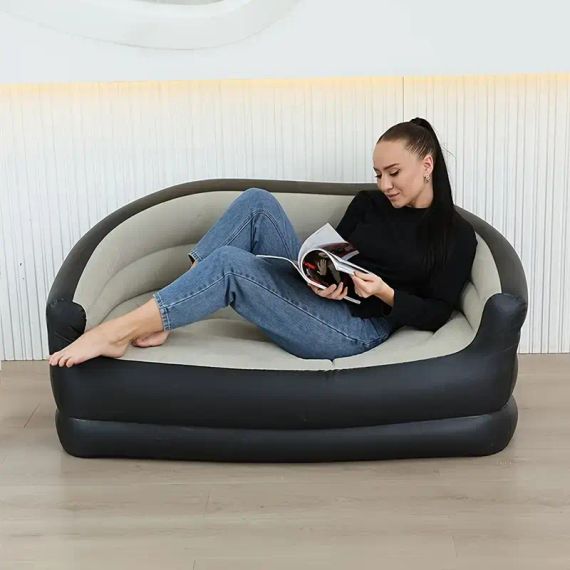 Складной диван для отдыха, Портативная кровать с подлокотниками ПВХ материал XL-1134 | Зображення 1