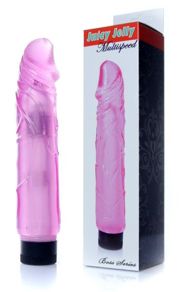 Вібратор Boss Series - Juicy Jelly Multispeed Pink, (довжина 22 см, діаметр 4 см) BS6700073 Sex Aura | Зображення 1