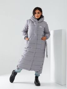 Пуховик арт. А-032 світло сірий