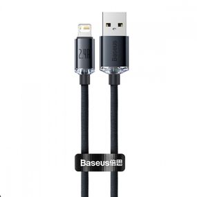 Кабель Baseus Crystal Shine Series Lightning 2.4A (2m) black
