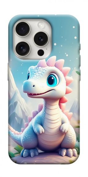 Чохол з картинкою Білий дракоша для Apple iPhone 16 Pro (6.3")