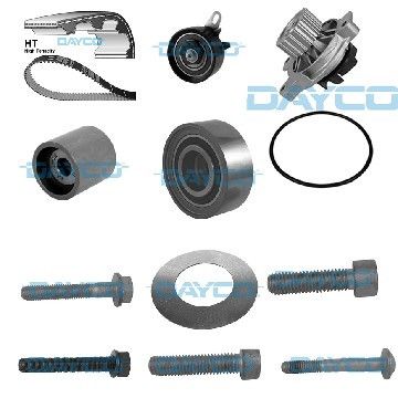 Ремень ГРМ компл. + помпа VW Crafter 2.5 TDI 06-11, Dayco, KTBWP4940,