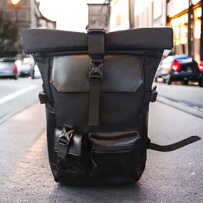 Рюкзак міцний чоловічий, Рюкзак міський roll-top, Практичний рюкзак рол топ TO-76