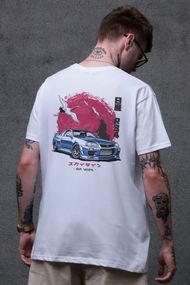Оверсайз футболка з принтом Without Skyline White