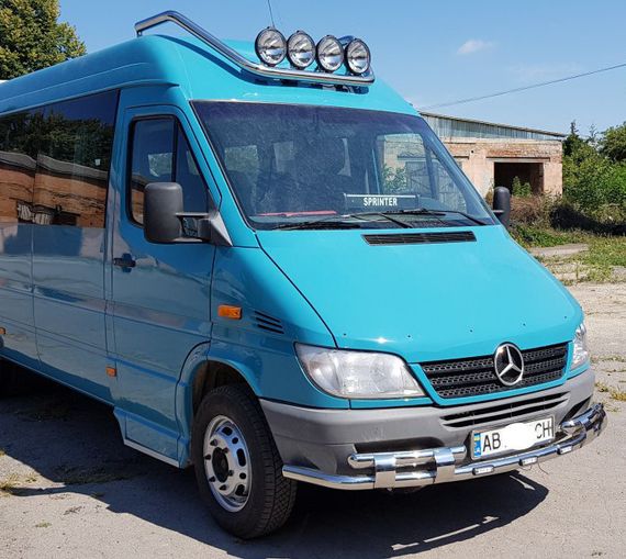 Передній захист ST015-2 (нерж.) для Mercedes Sprinter 1995-2006 рр | Зображення 5