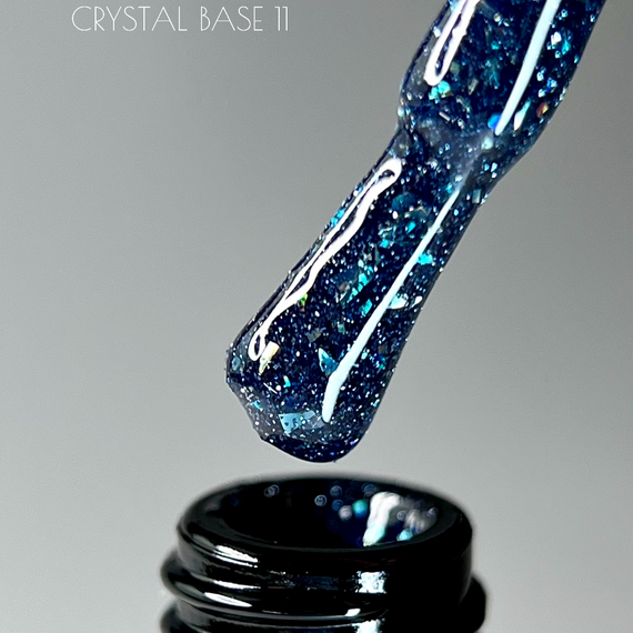 Світловідбивна база Crooz Crystal Base №11 (синя з блиском) 8мл | Зображення 2