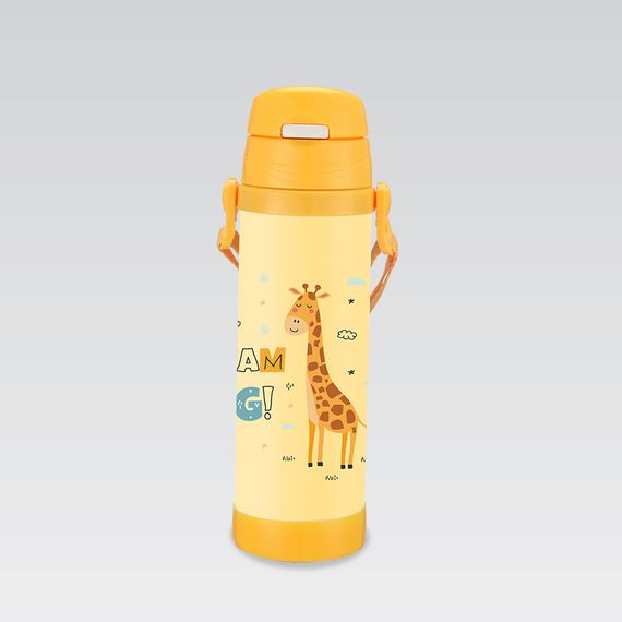 Термос детский 500 мл Maestro MR-1640-50-D Giraffe нержавеющая сталь с трубочкой