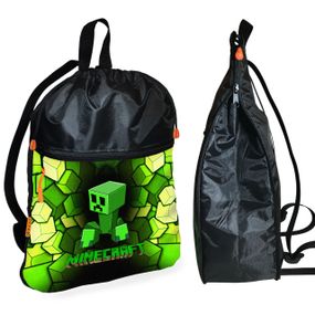 Рюкзак-мешок для обуви,спортивной формы Майнкрафт "Minecraft" детская сумка для сменки с расширителем (01266)